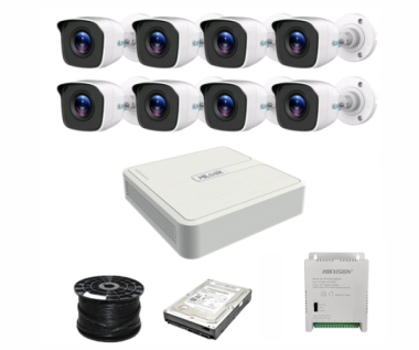 HiLook 8CH 1080P Full HD Complete CCTV KIT - 500GB Hard Drive