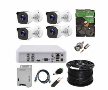 HiLook 1080P 4CH Turbo CCTV FULL KIT - 500GB Hard Drive